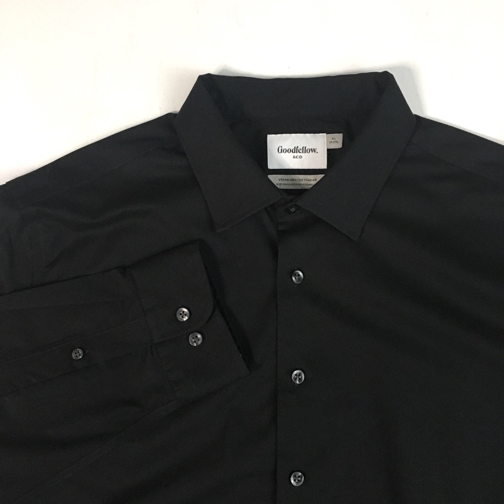 Goodfellow | Standard Black Long Sleeve Dress Shirt